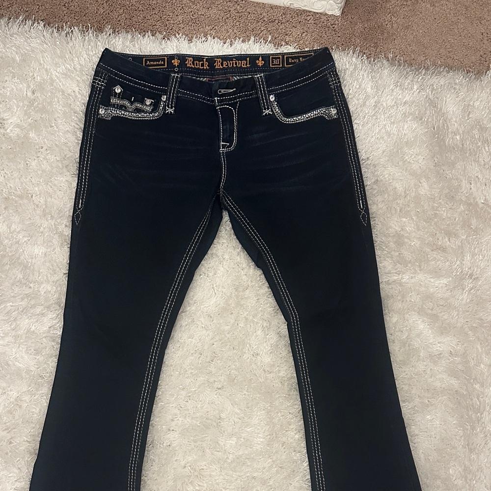 Rock Revival Women's Dark Blue Boot Cut Jeans
